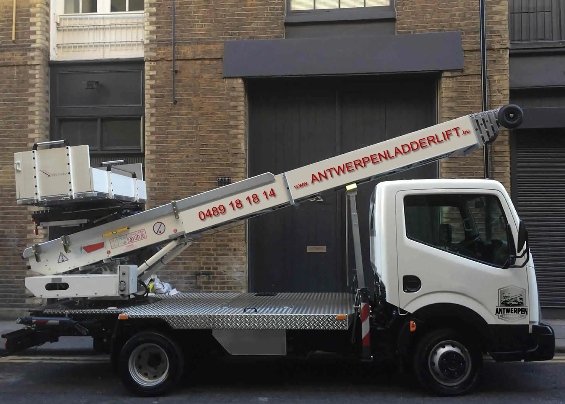 Antwerpen Ladderlift in actie